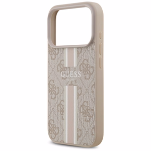 Guess 4G Printed Stripes MagSafe-suojakuori iPhone 17 Pro:lle - vaaleanpunainen