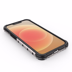 Honeycomb tapauksessa iPhone 14 panssaroitu hybridi kansi musta