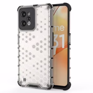 Honeycomb tapauksessa panssaroitu kansi geelirunko Realme C31 läpinäkyvä