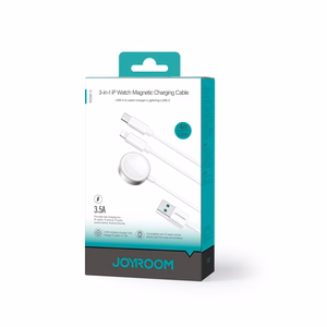 Joyroom S-IW008 3-in-1 cable magnetic charger USB-A - Lightning/USB-C 1.2m - white