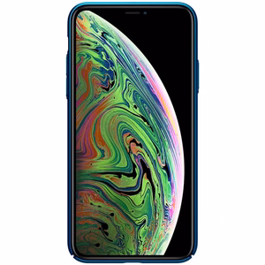 Nillkin Super Frosted Shield suojakuori laitteelle Apple iPhone 11 Pro Max, logoaukolla, riikinkukonsininen