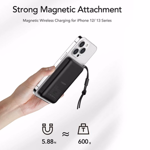 Ulkoinen akku yhteensopiva MagSafe:lle Veger MagOn (VP1151 / W1151) PD QC3.0 2A 20W langattomalla latauksella 10000 mAh valkoinen