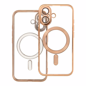 Suojakuori iPhone 16:lle Electro Mag Cover yhteensopiva MagSafe-version kanssa kultainen
