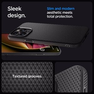 Spigen Liquid Air iPhone 15 Pro Suojakuori - Matta Musta