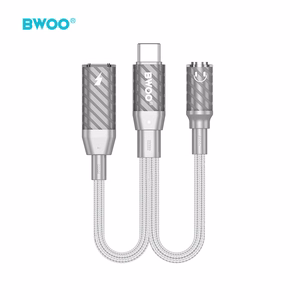 BWOO 2 in 1 Adapter Type C to Type C /3.5MM Jack BZ67