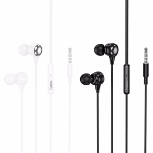 HOCO langalliset kuulokkeet Jack 3,5 mm mikrofonilla M116 valkoinen