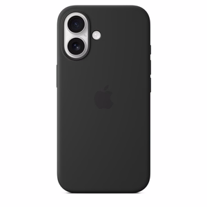 Apple Silicone Case - silikonisuojakuori MagSafe:lla iPhone 16:lle (musta)