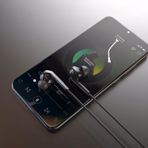 Dudao X3+ in-ear headphones, wired, 3.5mm minijack - black