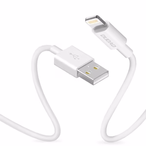 Dudao USB / Lightning -kaapeli 3A 1m valkoinen (L1L white)