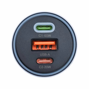 Autolaturi Forcell F-Energy Alu 2 x USB C + USB A QC4.0 PD SFC2.0 3A 85W harmaa