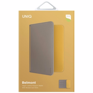 Uniq Belmont RFID-suojattu passikuori - harmaa/keltainen