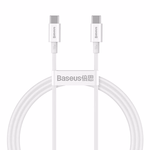 Kaapeli Baseus Superior Type-C - Type-C 100W 1,0m valkoinen CATYS-B02