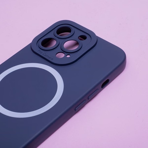 Silicon Mag case for iPhone 15 Plus 6,7" dark blue