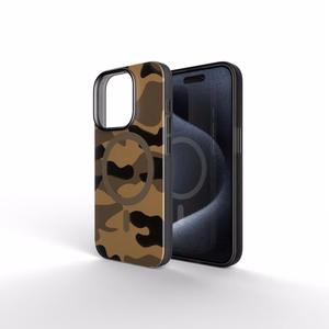 Suojakuori iPhone 16:lle Forcell F-Protect Levels Dual Layer 4D MagSafe-yhteensopiva Military Drop-Test desert camo