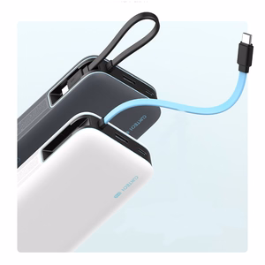Cuktech CUKP200NGLLG varavirtalähde sisäänrakennetulla USB-C-kaapelilla, 20000 mAh, 55 W, valkoinen