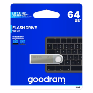 GOODRAM  UUN2 Pendrive - 64GB USB 2.0 SILVER