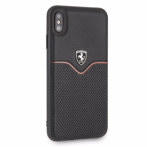 Ferrari kovakotelo FEOVEHCI65BK iPhone Xs Max musta/musta Off Track Victory