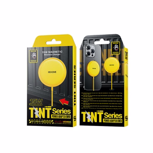 WEKOME WP-U166 Tint Series langaton Qi-laturi integroidulla USB-C-kaapelilla, MagSafe-yhteensopiva, 15 W, keltainen