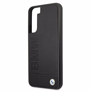 BMW Signature Logo Imprint Kotelo Samsung Galaxy S22+ - musta