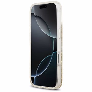 Guess MagSafe Suojakuori iPhone 17 Pro:lle GUHMP17LRGRGED (Resin Bottom Glitter) - Kultainen