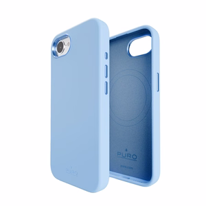 Puro Icon Mag Pro MagSafe Silikoninen Suojakuori iPhone 16e/17e:lle - Sininen