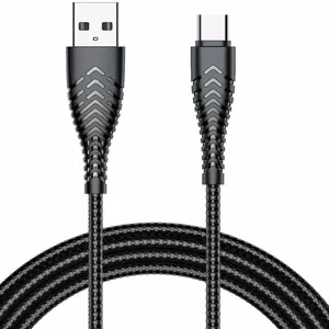 VEGER kaapeli USB A - Type C 2,4A V104 1,2 m musta