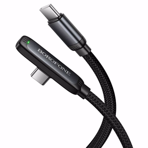 Musta Borofone BX126 Skillful USB-C–USB-C-kaapeli, PD 60 W, 1 m