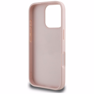 Guess Grained Roses Big 4G logo Suojakuori iPhone 16 Pro:lle - vaaleanpunainen