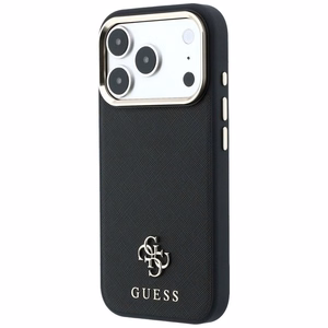 Kotelo mallille IPHONE 18 Pro Max/17 Pro Max MagSafe-yhteensopiva (Saffiano Small 4G & Classic Logo) (väri: musta)
