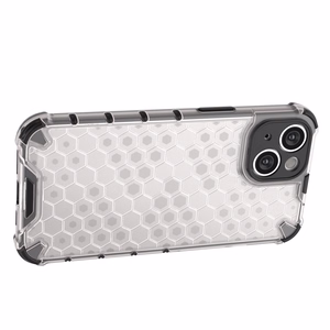 Honeycomb tapauksessa iPhone 14 Plus panssaroitu hybridi kansi läpinäkyvästä