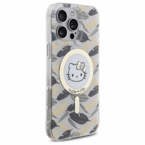 Hello Kitty IML Golden Leaves MagSafe Suojakuori iPhone 16 Pro Max:lle - valkoinen