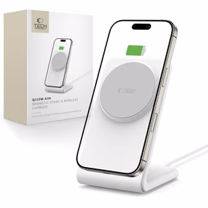 Tech-Protect QI15W-A38 MagSafe langaton laturi - Valkoinen
