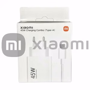 Laturi Xiaomi MDY-17-EF (BHR07SLEU) valkoinen 45W (sis. pakkaus) + kaapeli Type-C / Aito 100% /