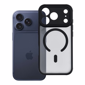 Full Matte Mag Cover-suojakuori mallille iPhone 17 Pro / 18 Pro, MagSafe-yhteensopiva – musta