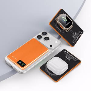 Blavec Power Bank 5000mAh BJ-03 Ultra Slim 7,8mm - Type C - 22,5W magnetic Magsafe 3 in 1 (PBBJ03-MC5O) orange aluminum
