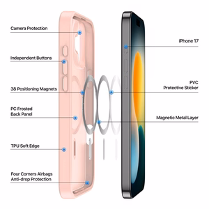 Dux Ducis Yind Suojakuori Apple iPhone 17 vaaleanpunainen