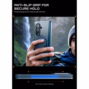 Supcase UB Aero MagSafe 2-osainen suojakuori- ja tietosuojanäytönsuojapakkaus Samsung Galaxy Z Fold 8 Ultra -puhelimelle – tummansininen
