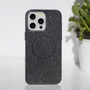 Glitter Thin Mag Suojakuori iPhone 17 Air 6,6 musta