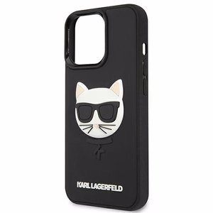Karl Lagerfeld 3D kumi Choupette kotelo iPhone 13 Pro / iPhone 13 - musta