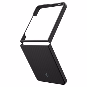 Spigen AirSkin Aramid Suojakuori Samsung Galaxy Z Flip 7:lle - Musta