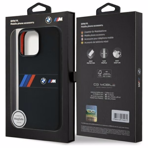 BMW Silikoninen Middle Stripe MagSafe suojakuori iPhone 16 Pro Max:lle - musta