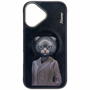 Nimmy Magneettinen muodikas suloinen lemmikki MagSafe Suojakuori iPhone 16:lle - musta