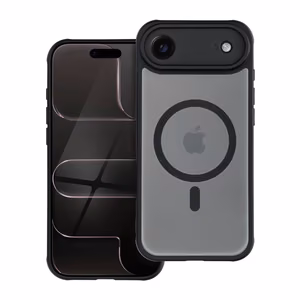 Suojakuori iPhone 17 AIR:lle Full Matte Mag Cover yhteensopiva MagSafe musta