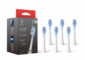 Oclean Ultra Clean UC03 W06 -vaihtoharjaspäät, 6 kpl – valkoiset