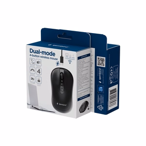 Gembird Dual-mode mouse MUSW2-4B-01 Wireless 2.4G, Bluetooth Black