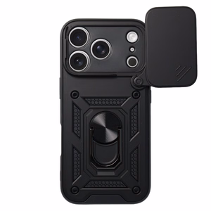 Slide Camera Armor Suojakuori iPhone 17 Pro Max:lle musta