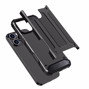 Hybrid Armor Suojakuori iPhone 16 Pro:lle - Musta