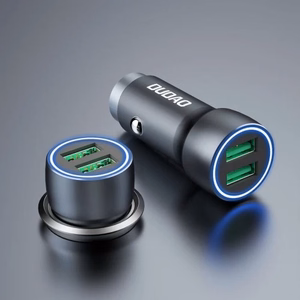 Autolaturi Dudao R4+ harmaa 18W (2xUSB-A)