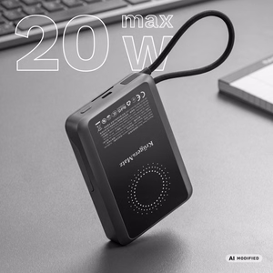 Kruger&Matz-varavirtalähde, 10000 mAh, Li-Polymer, QC ja PD, CCC-sertifioitu Aasian markkinoille