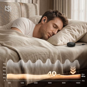 Tech-Protect QuietFit Silicone Earplugs with Acoustic Filter - Black